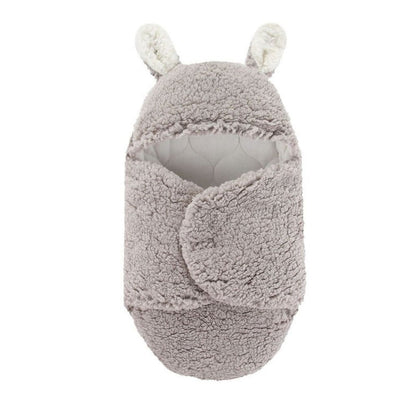 Cozy Bunny Bliss Without leg: Warm Plush Hooded Swaddle Wrap Blanket for Newborns-0-6M (Copy)