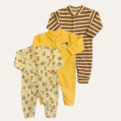 New Carters Summer Baby Pack of 3 Giraffe Romper Set