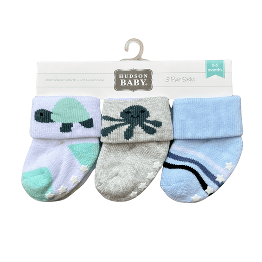 Hudson 3 Pair Socks Gift Nautical Fun and Playful Animal Set