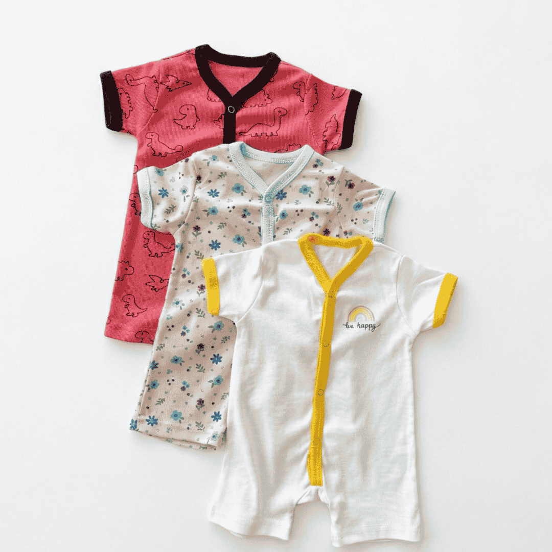 Carter’s Baby Girls Summer Rompers Pack of 3 (Floral)