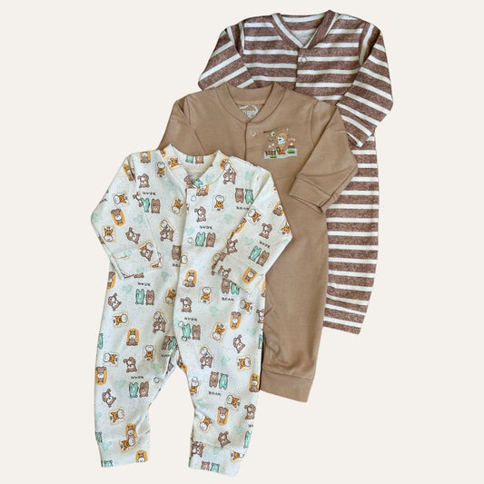 Baby Boy/Girl Carter's Pack of 3 Rompers (Set of Brown)