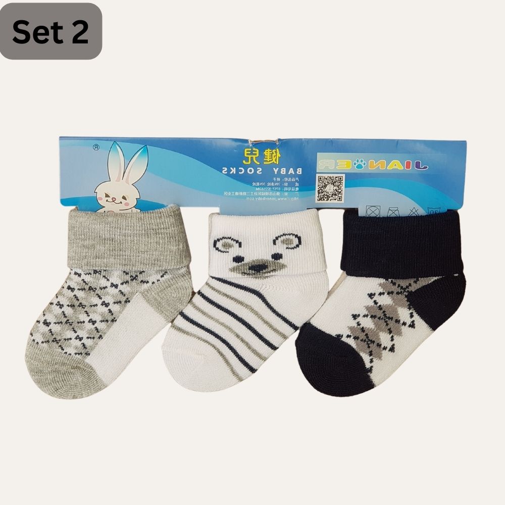 2023 Trio Pack: Children's Cartoon Cotton Socks for All Seasons