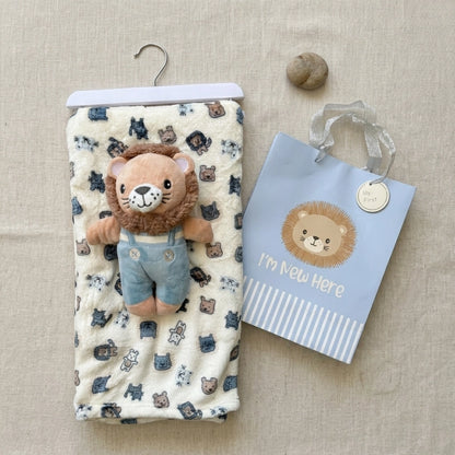 Printed Baby Blanket & Soft Toy Set with Gift Bag | Alaya Junior