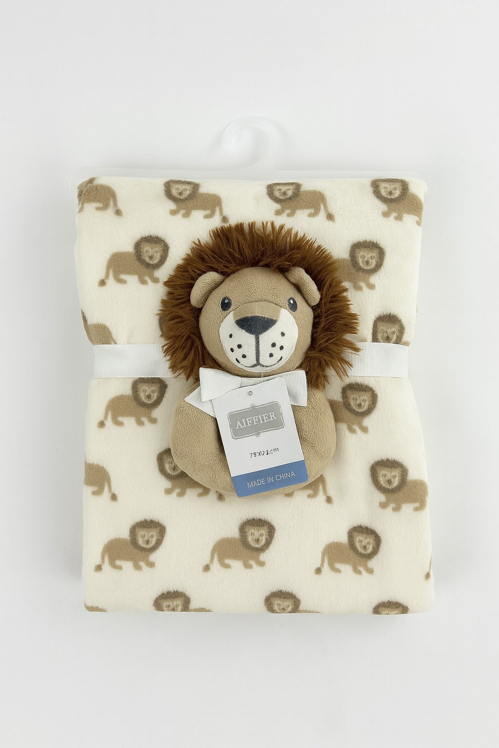 Plush Baby Security Blanket | Lion Variation