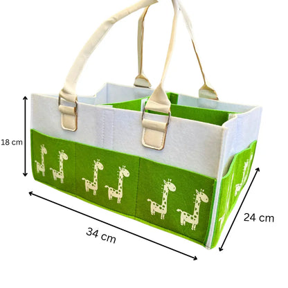 Kids Large Green Giraffe Caddy Organizer - Versatile and Fun Storage Solution