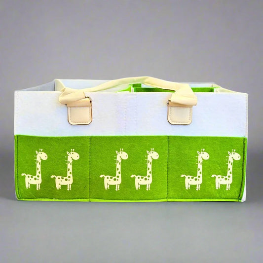 Kids Large Green Giraffe Caddy Organizer - Versatile and Fun Storage Solution