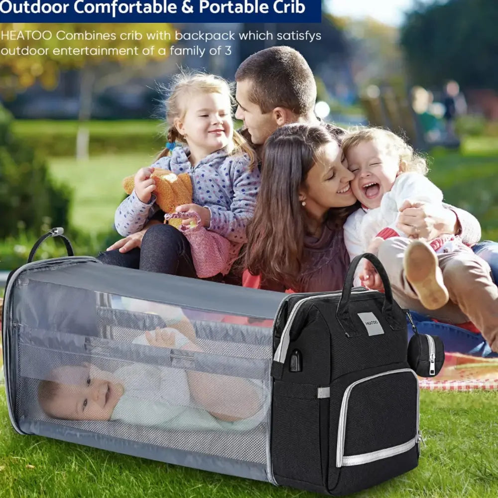 Buy HEATOO 3 in 1 Baby Diaper Bag with Bassinet and Changing Station Multifunctional Travel Backpack Alaya Junior