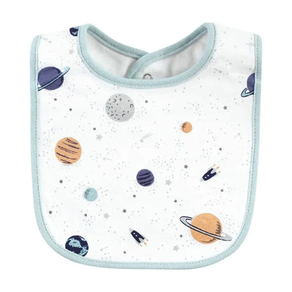 Hudson Baby Infant Boys Cotton Bibs, Space, One Size