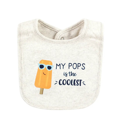 Hudson Baby Infant Boy Cotton Bibs, Popsicle, One Size