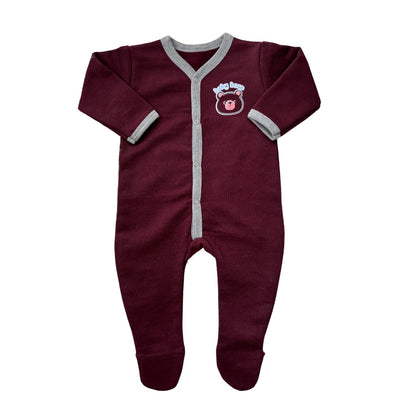 Juniors Winter Baby Rompers Pack of 2 (Maroon Set)