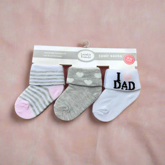 Luvable 3 Pair Socks Gift Set