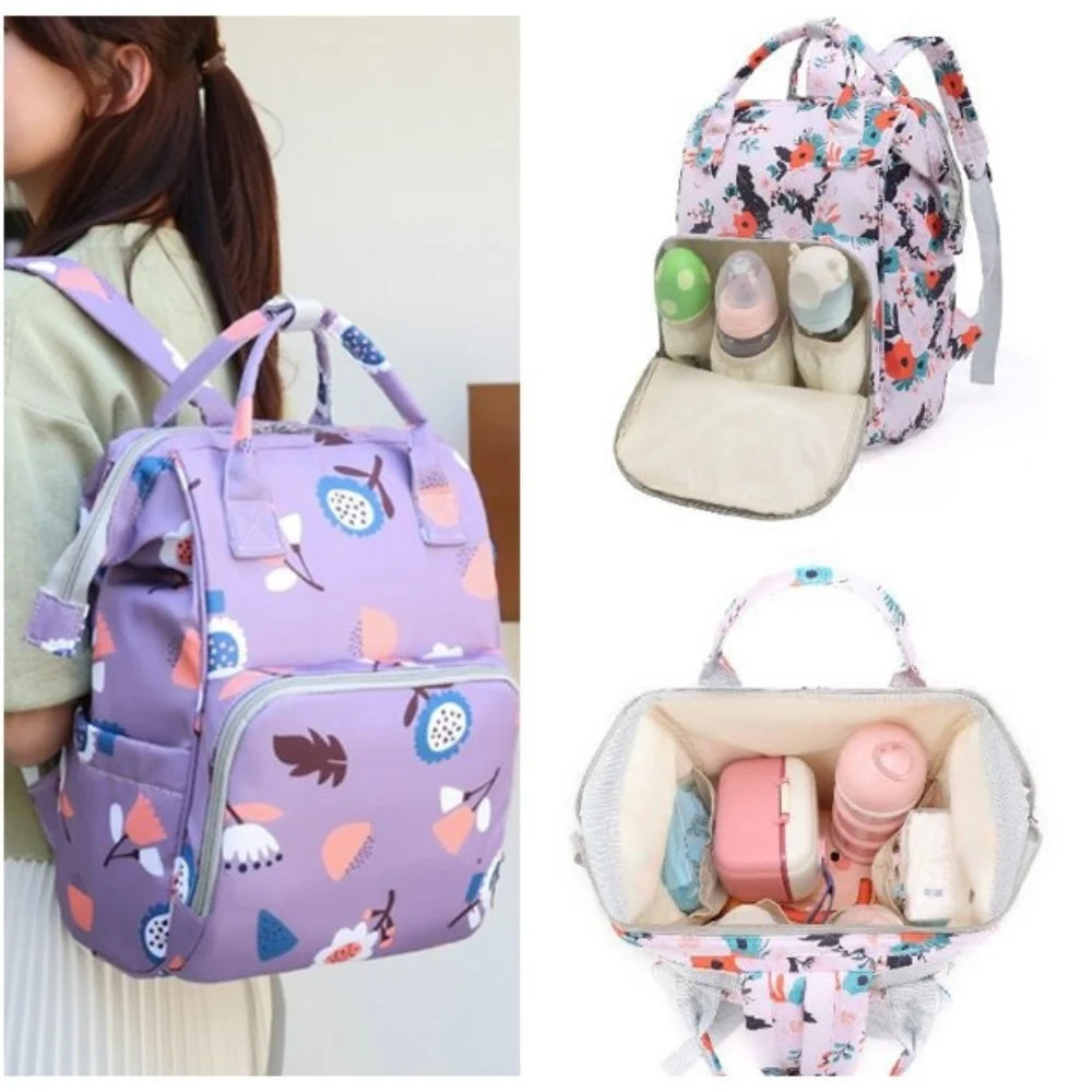 Mummy Bag Large Capacity Multi-Function Diaper Backpack - Travel & Baby Changing Bag