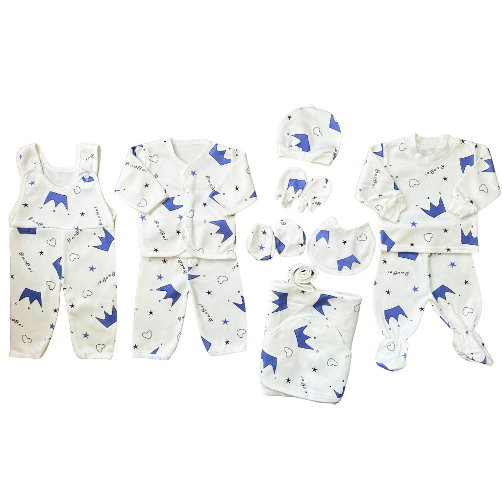 Fleece  12-Piece Crown Newborn Starter Set - Royal Baby Essentials