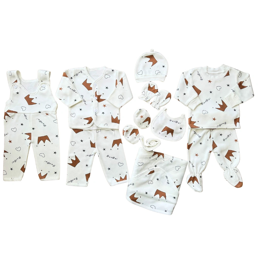 Fleece  12-Piece Crown Newborn Starter Set - Royal Baby Essentials