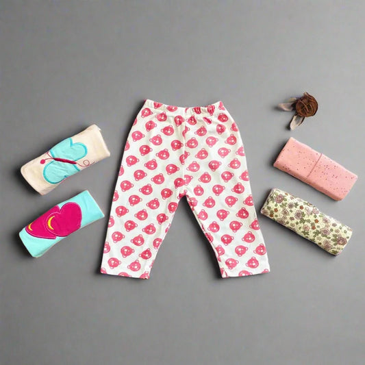 Pack of 5 Baby Girl Trousers Soft Fabric