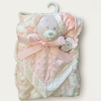 Sunnozy Baby Blanket with toy security blanket (0-3Y)- 36x36inch