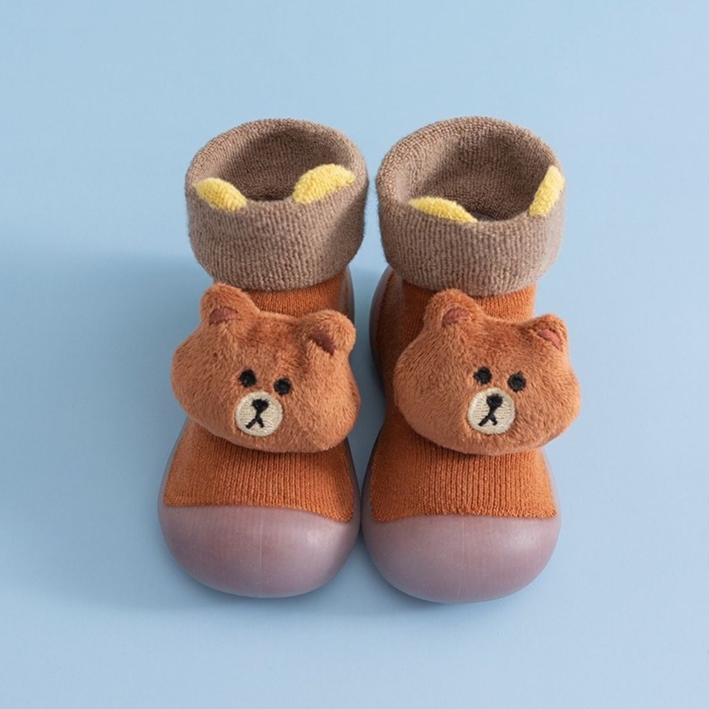 Baby Boy Girls Toddlers Moccasins Non-Skid Indoor Slipper Shoes Socks