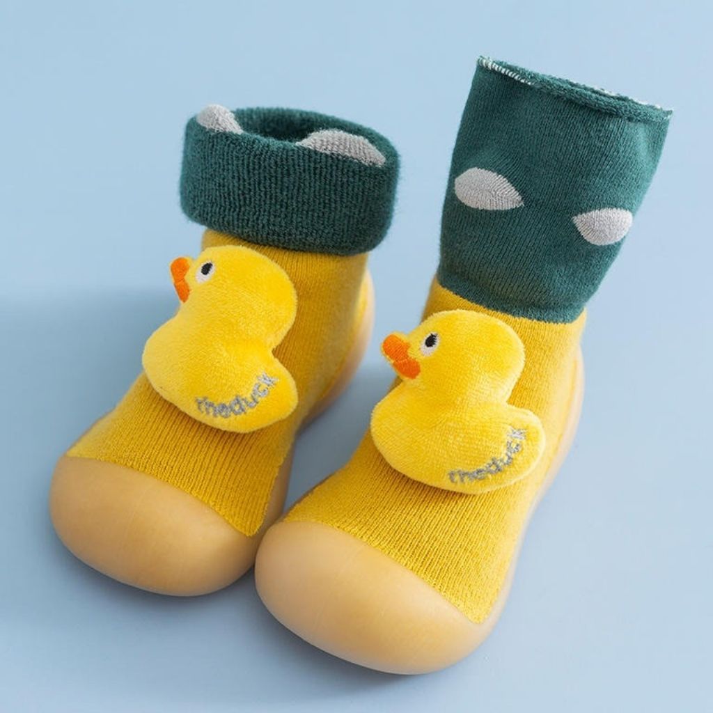 Baby Boy Girls Toddlers Moccasins Non-Skid Indoor Slipper Shoes Socks