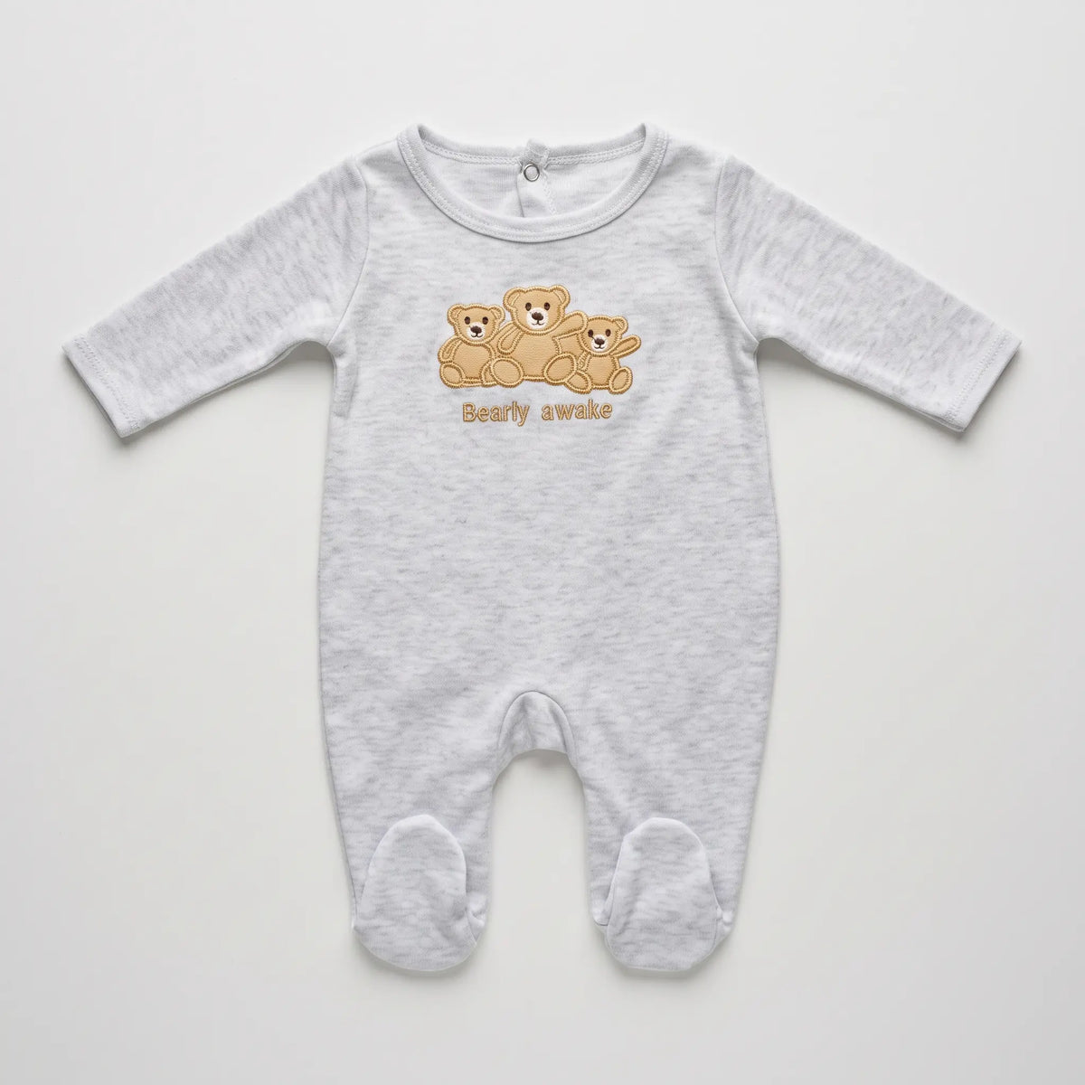 Unisex Baby Footed Romper 3-Pack, 100% Cotton | Alaya Junior