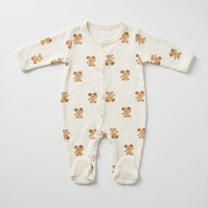 Unisex Baby Footed Romper 3-Pack, 100% Cotton | Alaya Junior