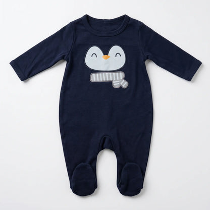 Unisex Baby Footed Romper 3-Pack, 100% Cotton | Alaya Junior