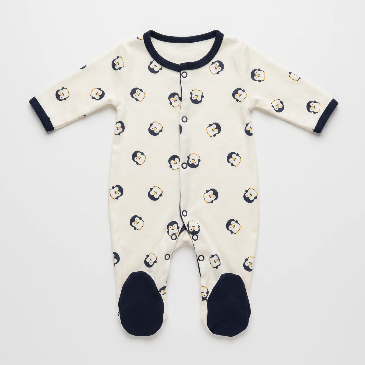 Unisex Baby Footed Romper 3-Pack, 100% Cotton | Alaya Junior