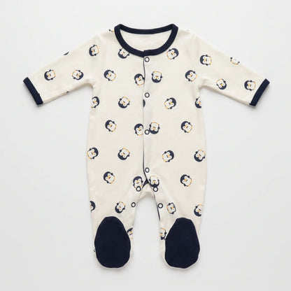 Unisex Baby Footed Romper 3-Pack, 100% Cotton | Alaya Junior
