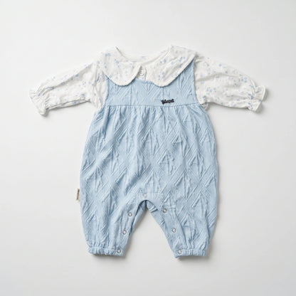 Baby Girl Cotton Floral Romper  (0-9M)