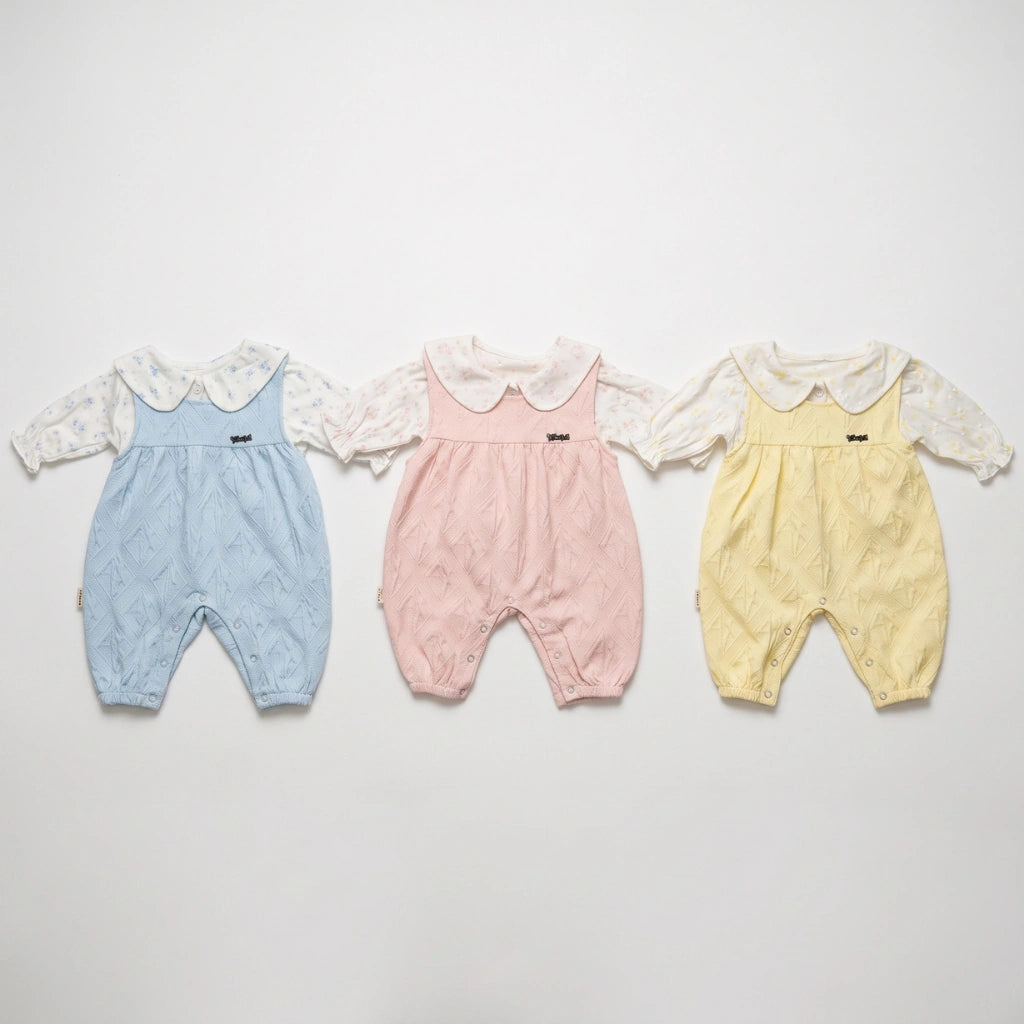 Baby Girl Cotton Floral Romper  (0-9M)