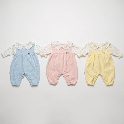 Baby Girl Cotton Floral Romper  (0-9M)