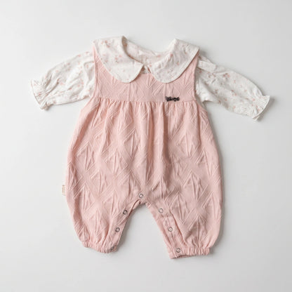 Baby Girl Cotton Floral Romper  (0-9M)