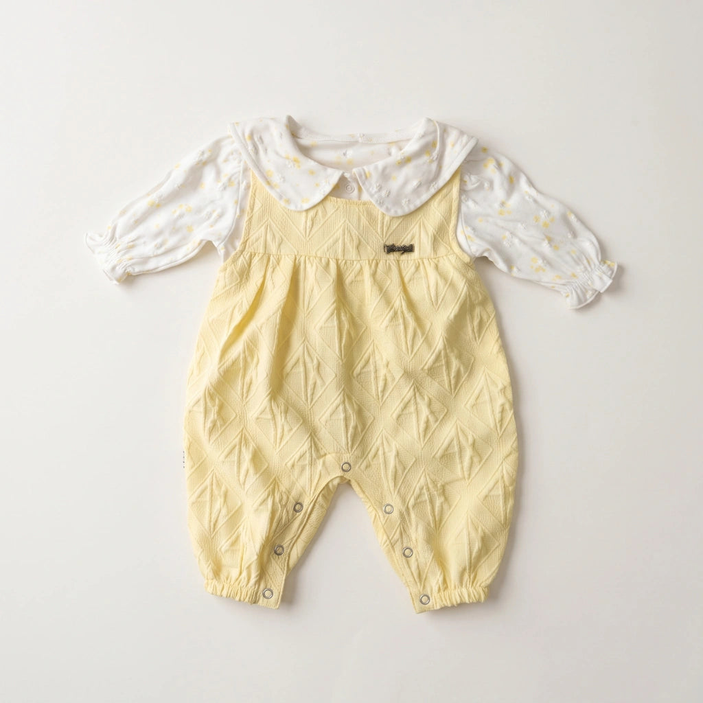 Baby Girl Cotton Floral Romper  (0-9M)