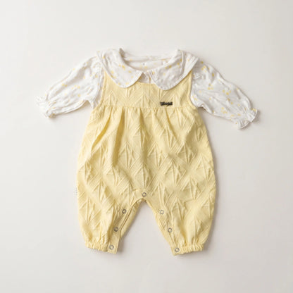 Baby Girl Cotton Floral Romper  (0-9M)