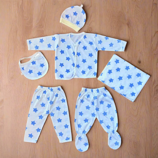 Baby Summer 7-Piece Starter Set with Wrapping Sheet