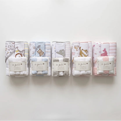 Baby Hooded Towel & Washcloth Set – 6 Pieces