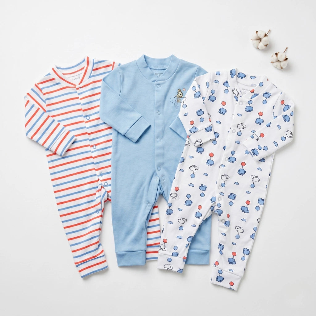 Carter's Newborn Romper Pack of 3 | 0-9M