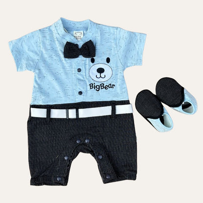 Baby Boy's Big Bear 2-Piece Set With Booties - Alaya Junior