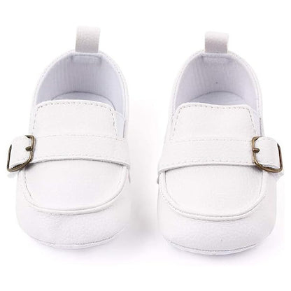 LONSOEN Baby Boys/Girls  Loafers Prewalker Dress Crib Shoes
