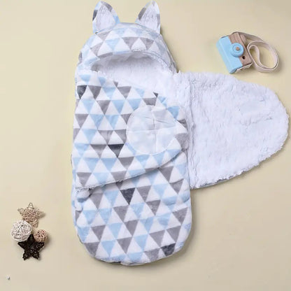 Triangle Snuggle: Ultra-Soft Fleece Sleeping Bag/Swaddle for Newborns