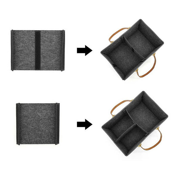 Versatile Organizer: Foldable Felt Storage Diaper Bag Caddy