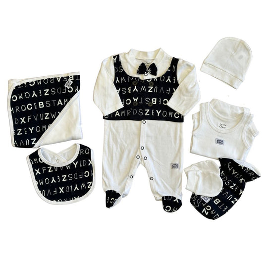 7pcs Chicco Bow Romper Starter Set with Petite Waistcoat