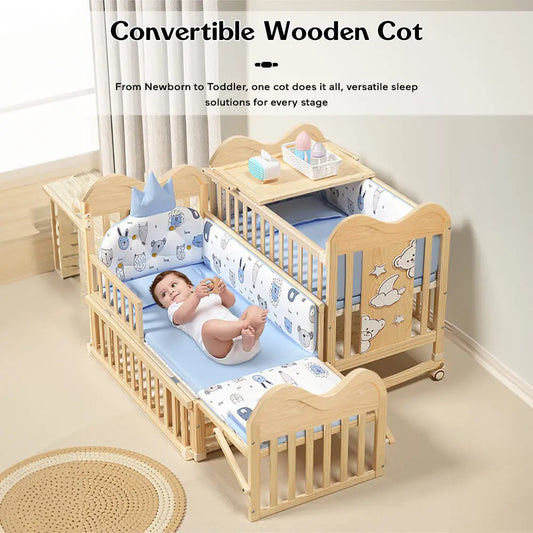 Star And Daisy 14-in-1 Convertible Baby Wooden Cot