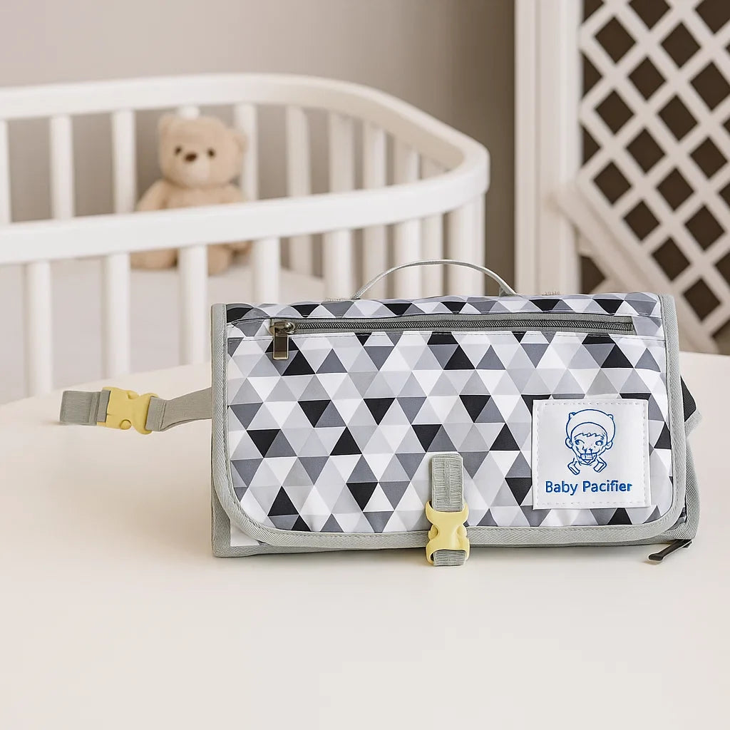 Portable Baby Diaper Changing Mat & Organizer | Waterproof Foldable Travel Changing Station with Storage Pockets