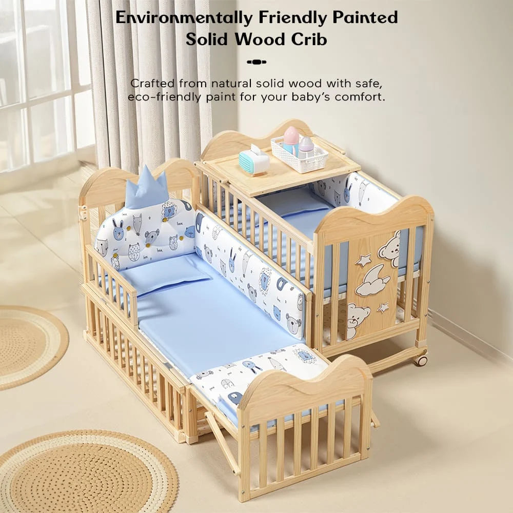 Star And Daisy 14-in-1 Convertible Baby Wooden Cot