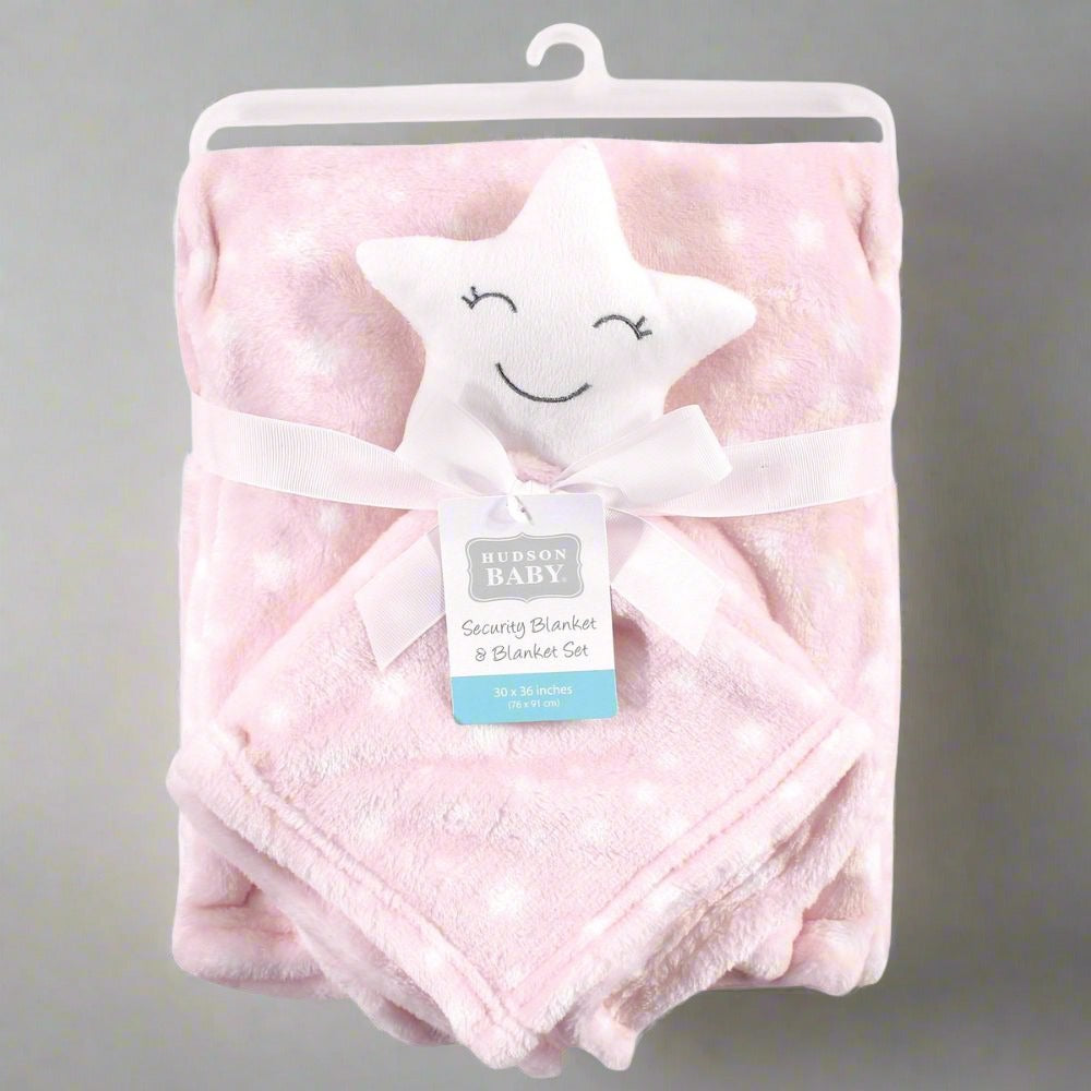 Hudson Baby Plush Blanket with Security Blanket - Star Girl Theme