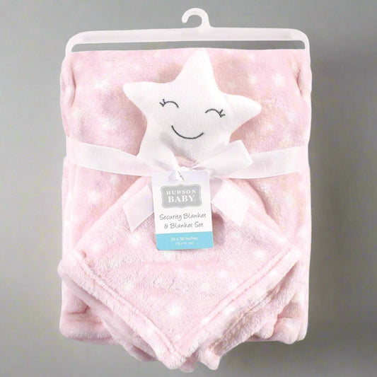 Hudson Baby Plush Blanket with Security Blanket - Star Girl Theme