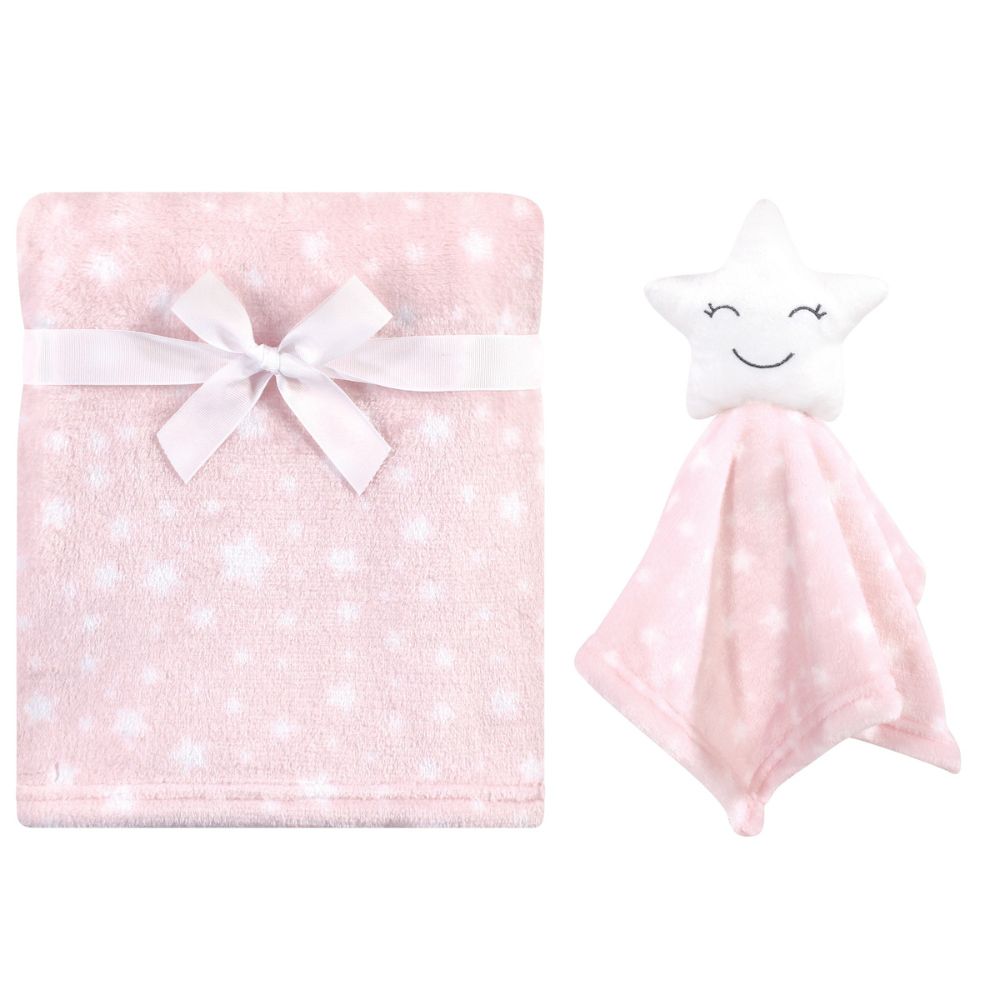 Hudson Baby Plush Blanket with Security Blanket - Star Girl Theme