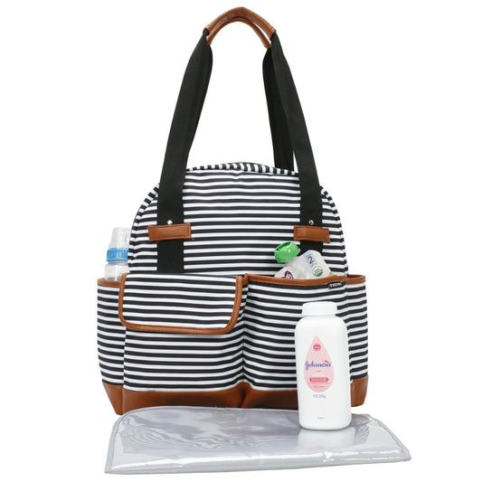 iPack Insulated Diaper Bag Tote – Changing Pad & Adjustable Strap