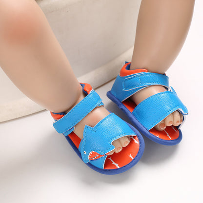 Baby Boys’ Summer Shoes with Shark Design