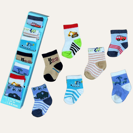 Week of Joy: Imported Pack of Blues Baby Socks Gift Set (7 Pairs)